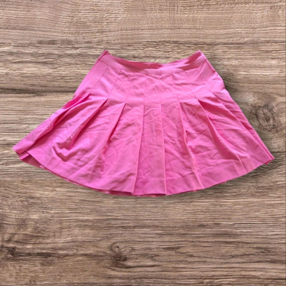 Love Tree Skirt Pleated Pink Preppy Academia Clueless Y2K Style Sz Medium Womens
